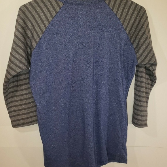Lularoe XS Top Blue And Gray 3/4 Sleeve Womens - Picture 5 of 7